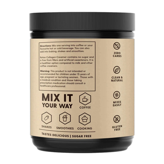 2 Pack KETAO Bovine Collagen Creamer MCT Keto Coffee BEAN GLUTEN FREE 300g