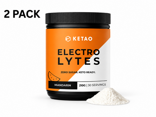 2 Pack KETAO ELECTRO LYTES Mandarin Powder Hydration Support ZERO SUGAR 210g