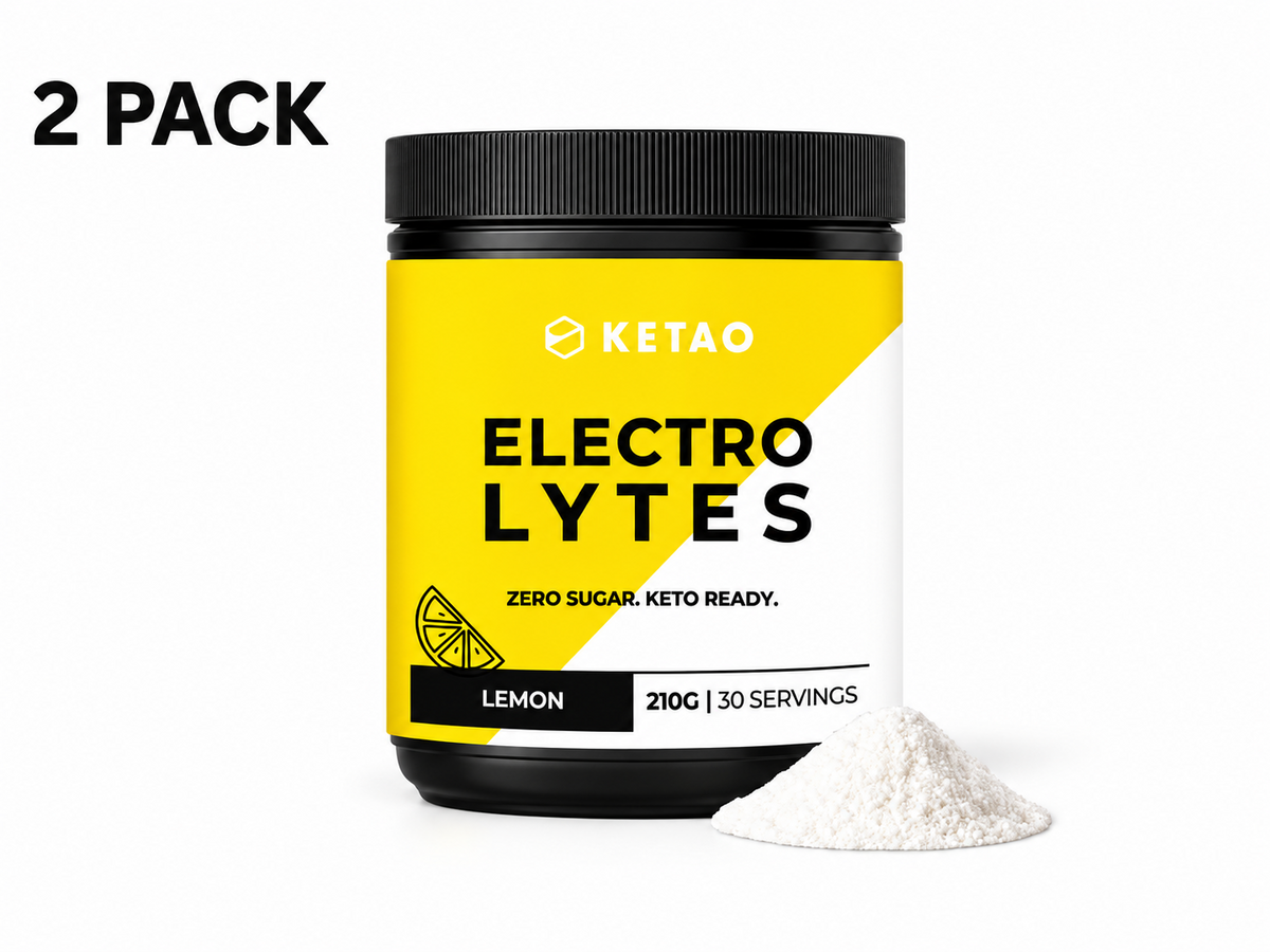 2 Pack KETAO ELECTRO LYTES Lemon Powder Hydration Support ZERO SUGAR 210g