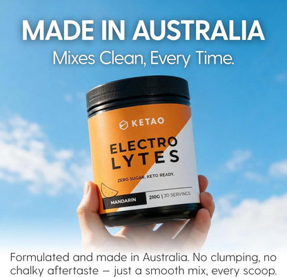 Electrolytes Mandarin Hydration Powder Zero Sugar 210g 30 Servings - Ketao