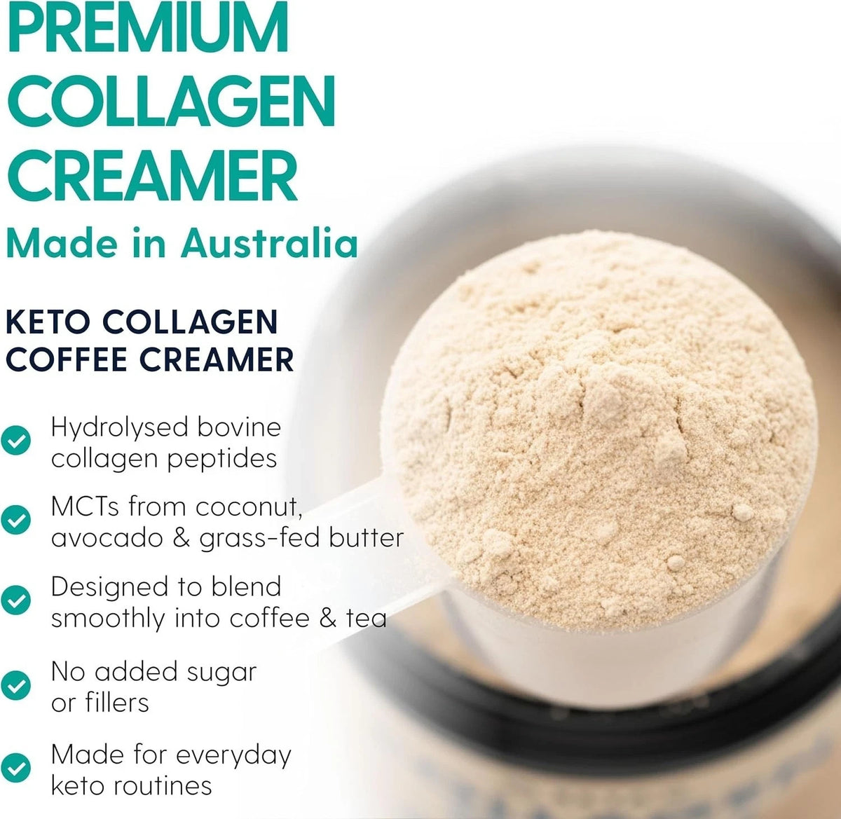 2 Pack KETAO Bovine Collagen Creamer MCT Keto Coffee BEAN GLUTEN FREE 300g