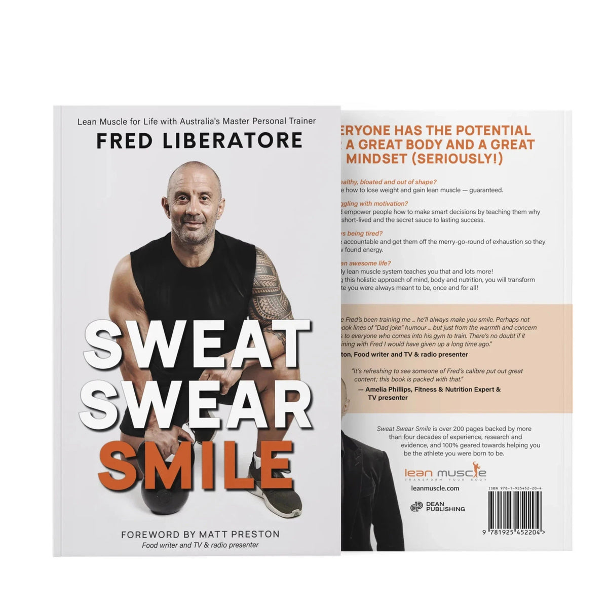 Sweat Swear Smile Fred Liberatore Fitness Nutrition Lean Muscle Paperback Book