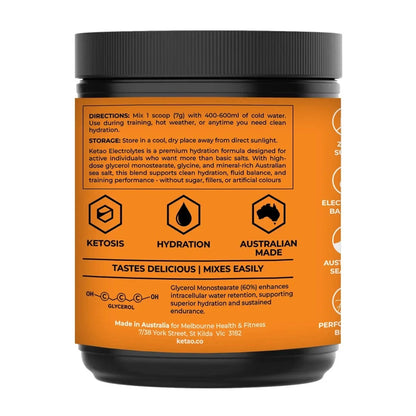 2 Pack KETAO ELECTRO LYTES Mandarin Powder Hydration Support ZERO SUGAR 210g