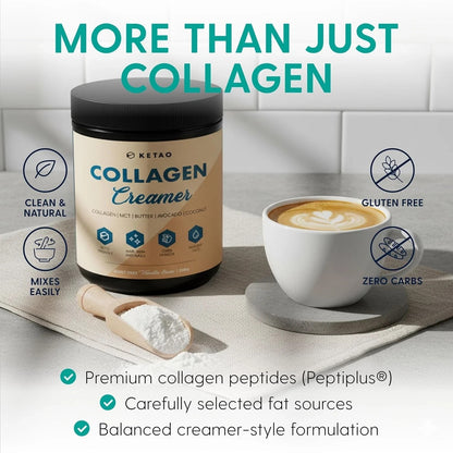 2 Pack KETAO Bovine Collagen Creamer MCT Keto Coffee BEAN GLUTEN FREE 300g
